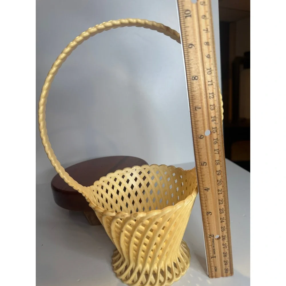 EMSA West Germany Woven‎ Plastic Easter Basket Vintage Mid Century